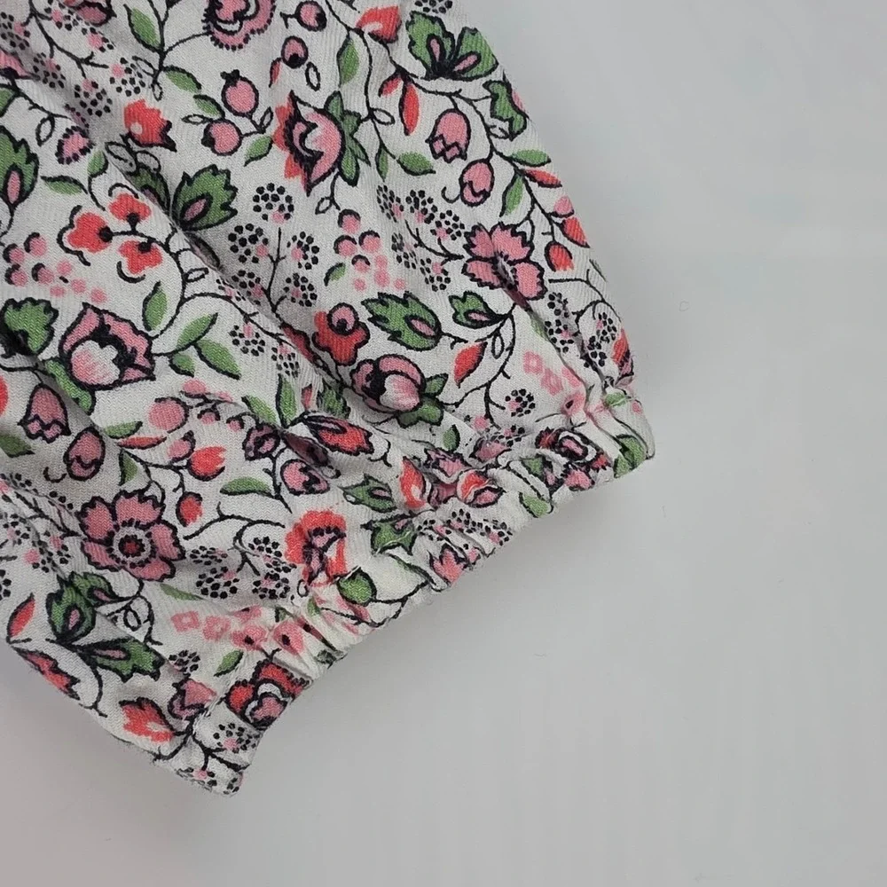 Gap Shirt Dress Girls Size 4 Multicolor Excellent Floral Cotton Button Front